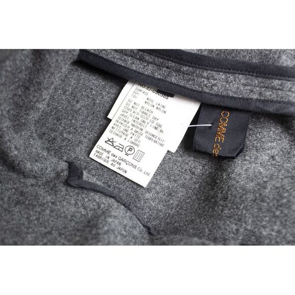 Comme des Garçons gray wool asymmetric coat
